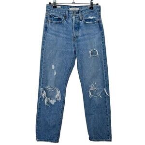 Levi’s Distressed Jeans Women’s Size Unknown Blue High Rise Straight Leg Ripped
